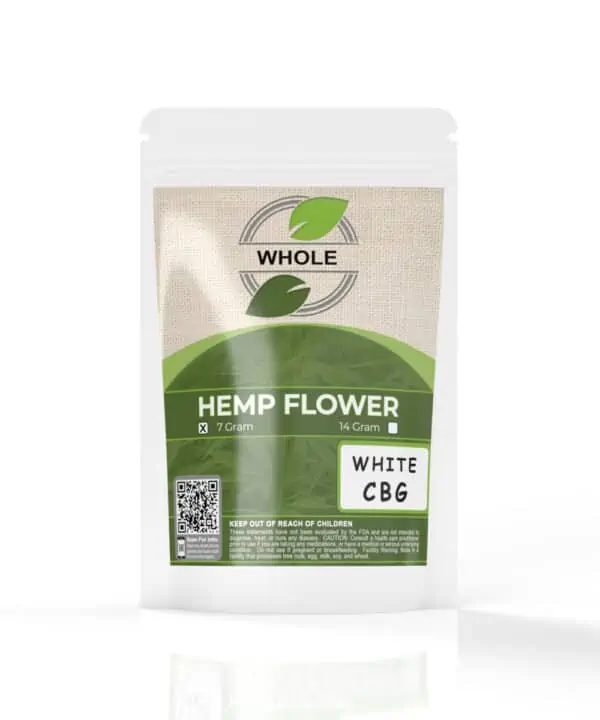 WHOLE 7g Premium CBG Hemp Flower - White CBG